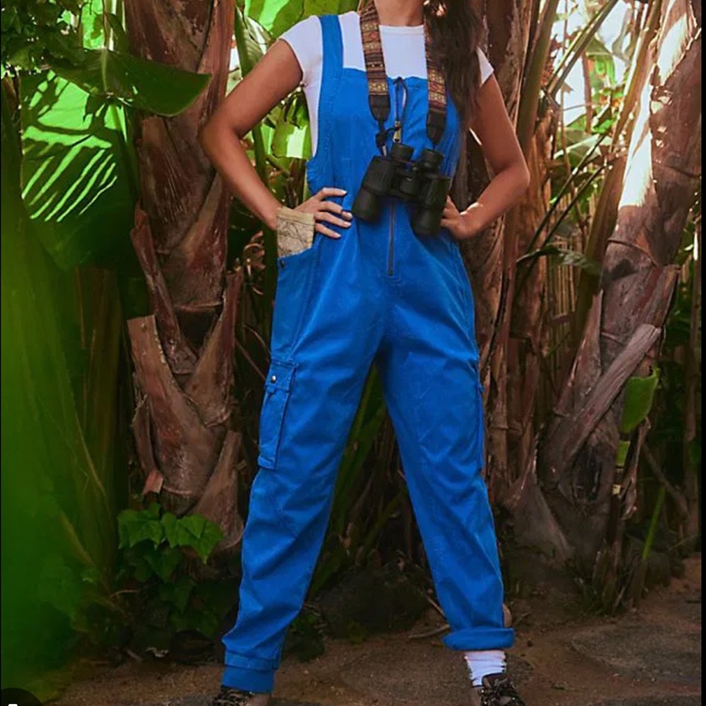 Free People Vibrant Blue Jumpsuit